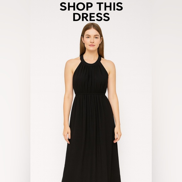 🖤 Rachel Pally Black Halter Maxi Dress - Timeless & Elegant - Picture 1 of 3